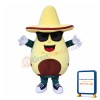 Sweet Avocado With Sunglasses Mascot Costume