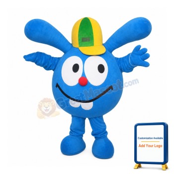Blue Doll With So Long Ears Mascot Costume