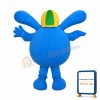 Blue Doll With So Long Ears Mascot Costume