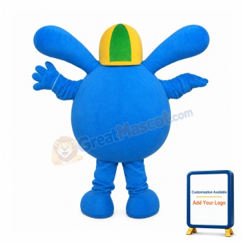 Blue Doll With So Long Ears Mascot Costume
