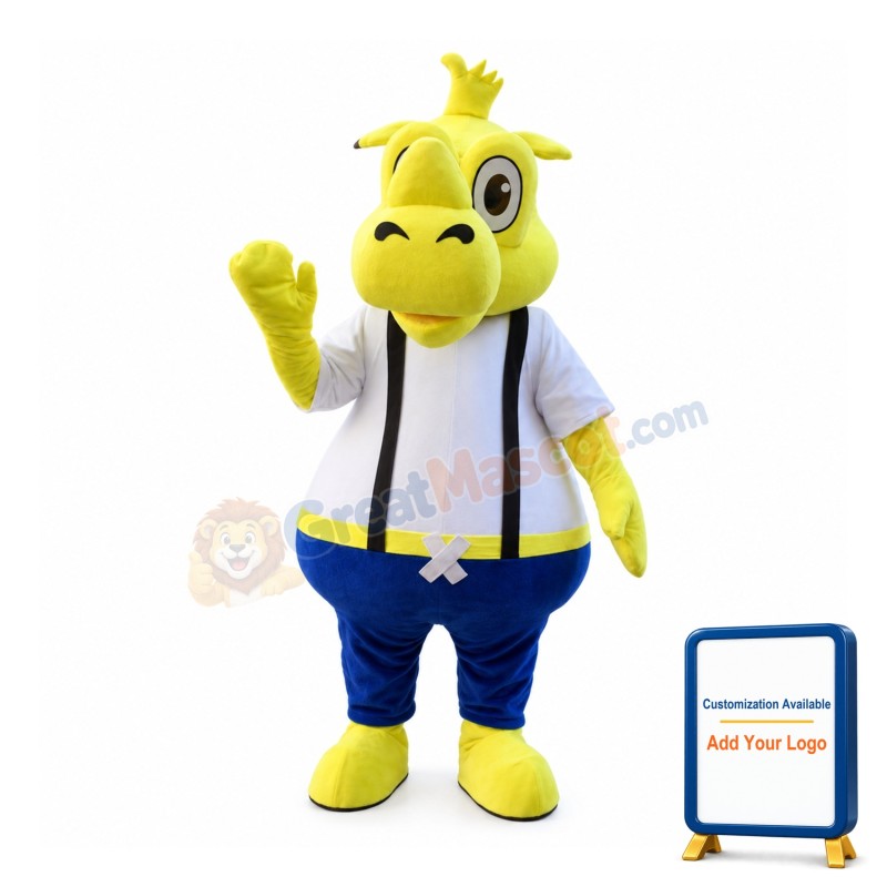 Cherubic Yellow Dragon Mascot Costume