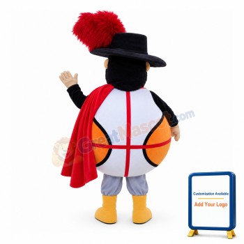 Bearded Basketball Man Mascot Costume