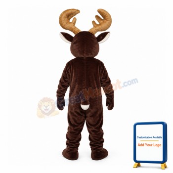 Merry Brown Moose Mascot Costume