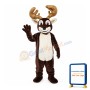 Merry Brown Moose Mascot Costume