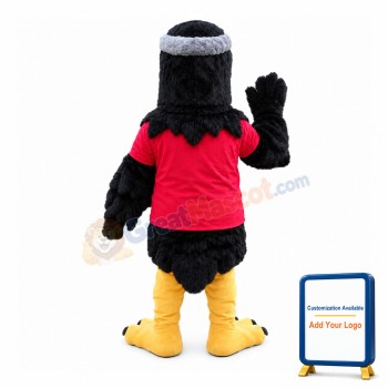 Amicable Eagle With Black Wings Mascot Costume