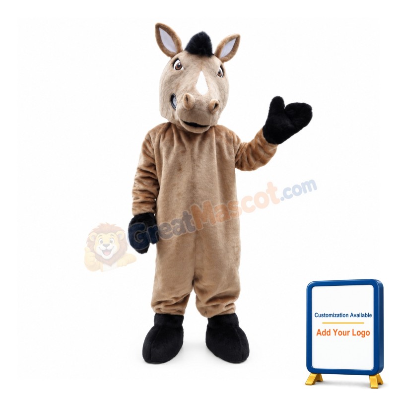 Skookum Light Brown Horse Mascot Costume