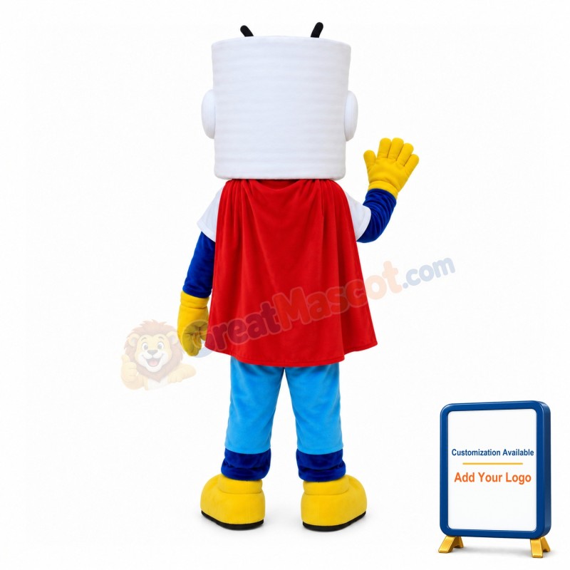 Amusing Robot With Square Head Mascot Costume