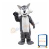 Insidious Furry Grey Wolf Mascot Costume