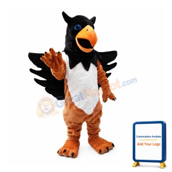 Blue Eyes Eagle With Horns Mascot Costume