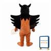 Blue Eyes Eagle With Horns Mascot Costume