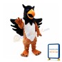 Blue Eyes Eagle With Horns Mascot Costume