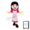 Female Cleaner With Apron Mascot Costume