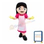 Female Cleaner With Apron Mascot Costume