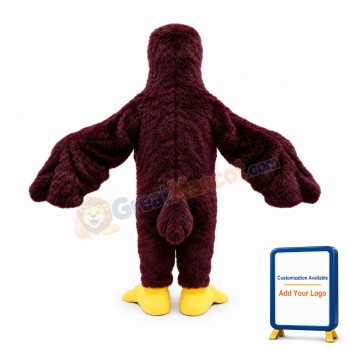 Red Brown Eagle With Powerful Wings Mascot Costume