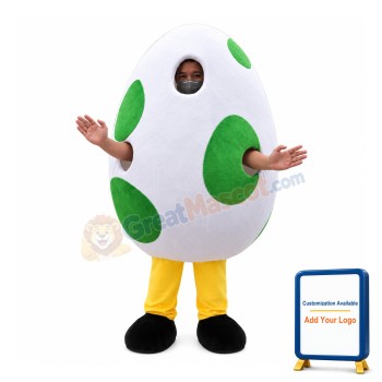 Faceless Giant Dinosaur Egg Mascot Costume