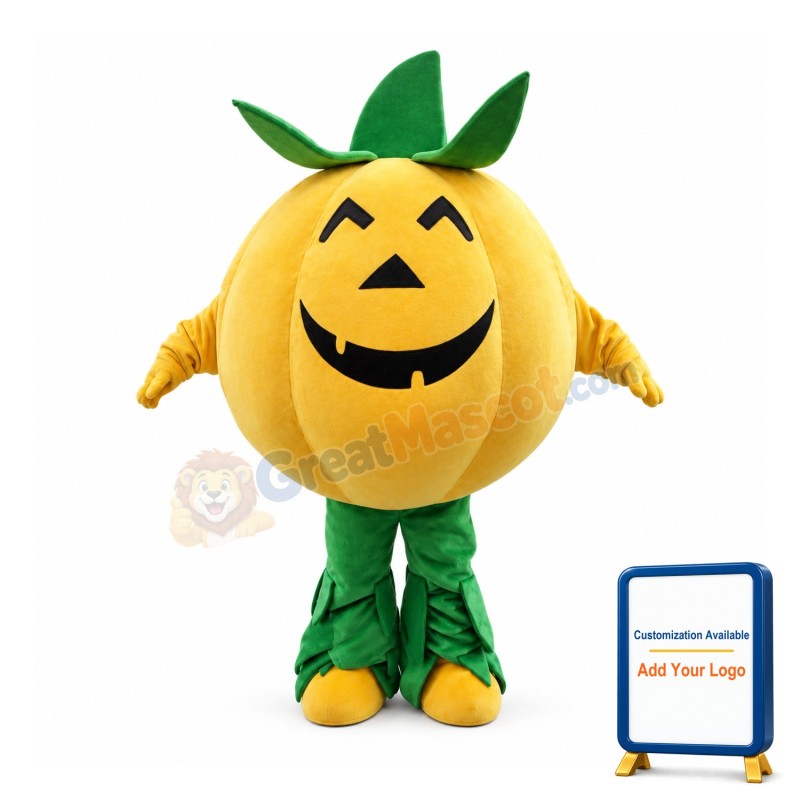 Halloween Smiling Pumpkin Mascot Costume