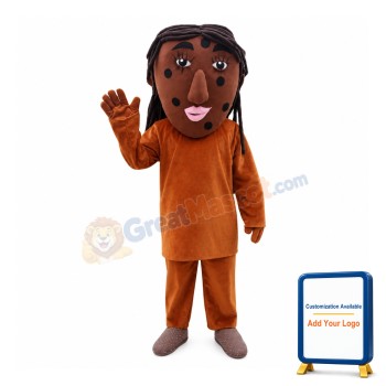 Black Girl With Dark Spots On Face Mascot Costume