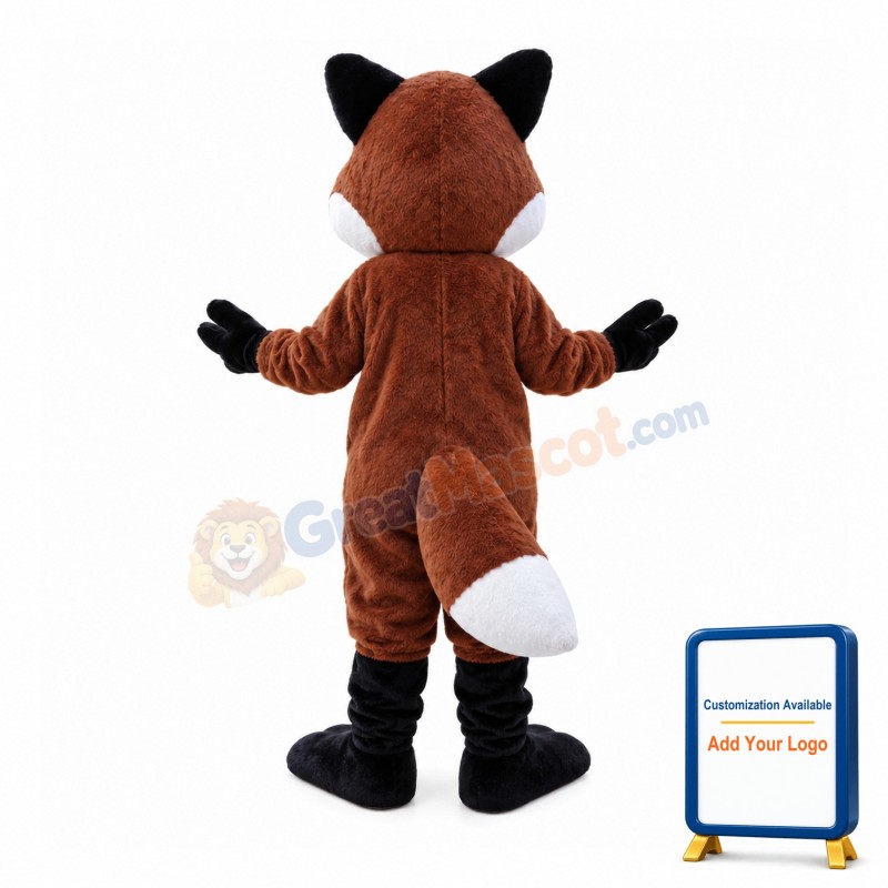 Strong Lifesome Brown Fox Mascot Costume