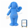 Genial Kind Blue Furry Dog Mascot Costume