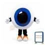 Cartoon Eyeball With Blue Pupil Mascot Costume