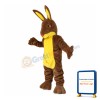 Large Brown & Yellow Rabbit Mascot Costume