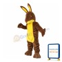 Large Brown & Yellow Rabbit Mascot Costume