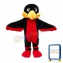 Fat Head Black & Red Bird Mascot Costume