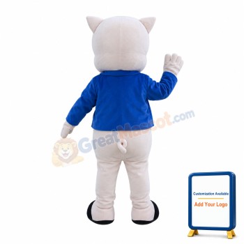Gentle Little Pig Wearing Red Tie Mascot Costume