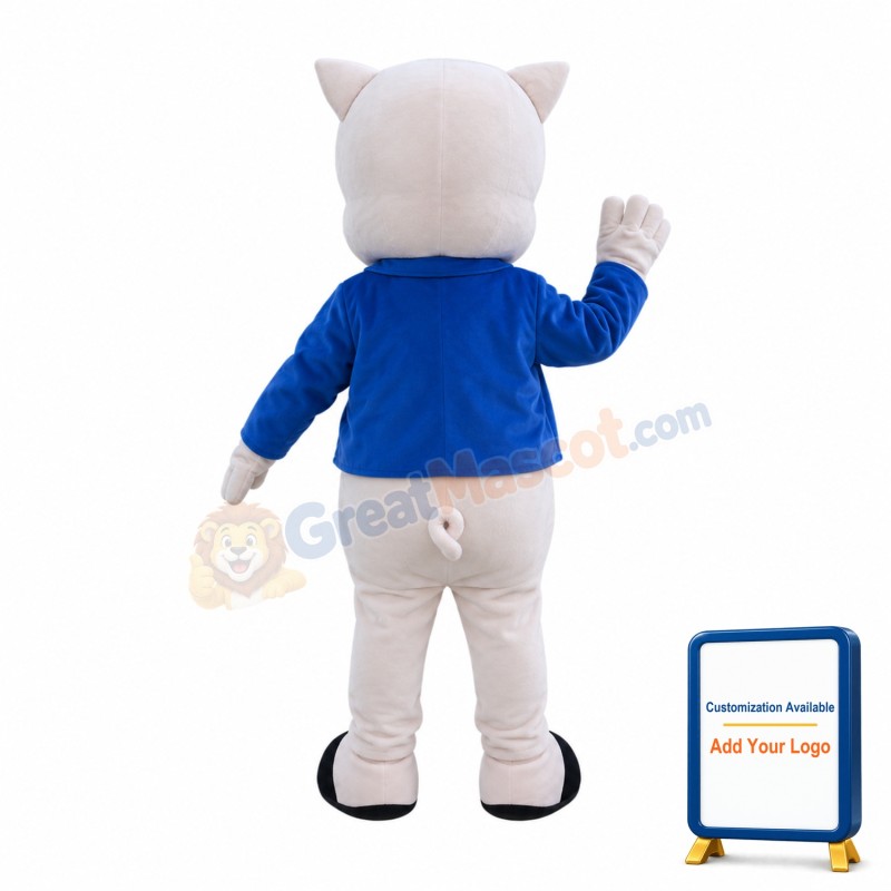 Gentle Little Pig Wearing Red Tie Mascot Costume