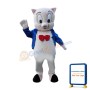 Gentle Little Pig Wearing Red Tie Mascot Costume