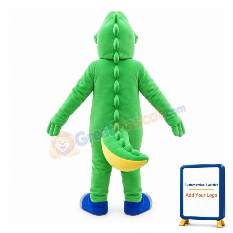 Cartoon Crocodile With Scalloped Teeth Mascot Costume