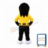 Big Mouth Eagle In Yellow Shirt Mascot Costume
