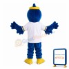 Blue Bird With White Shirt Mascot Costume