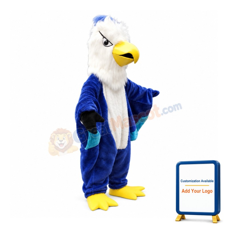 Violent Eagle With Hairy Head Mascot Costume
