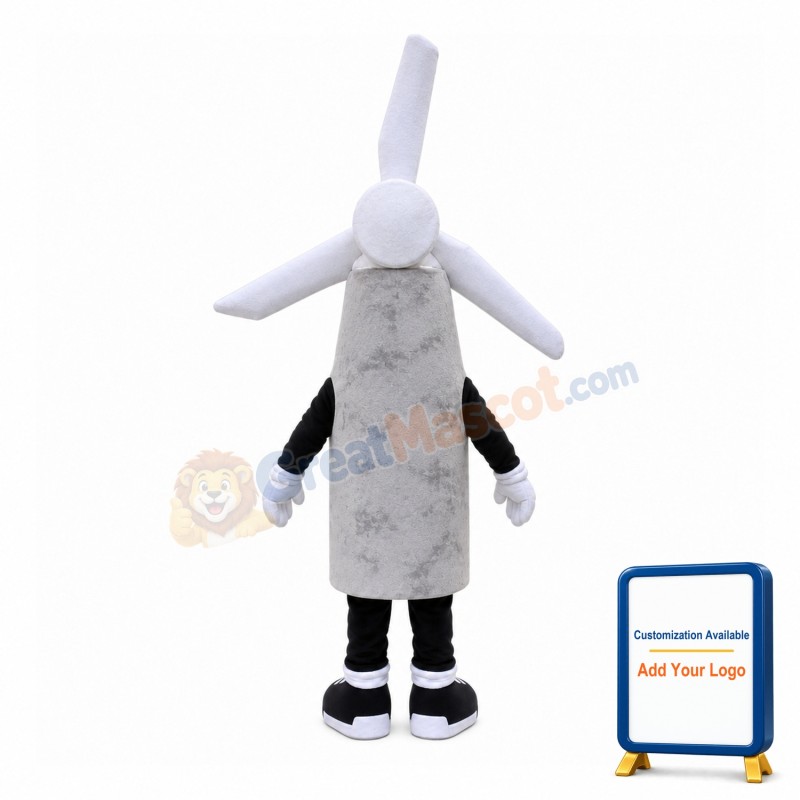 Wind Power Station With Windmill Mascot Costume