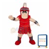 Brave Soldier In Red Armor Mascot Costume