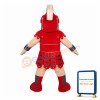 Brave Soldier In Red Armor Mascot Costume