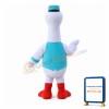 Waiter Goose With Blue Vest Mascot Costume