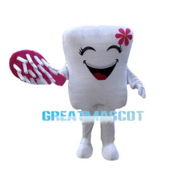 Cartoon Smiling Teeth Mascot Costume