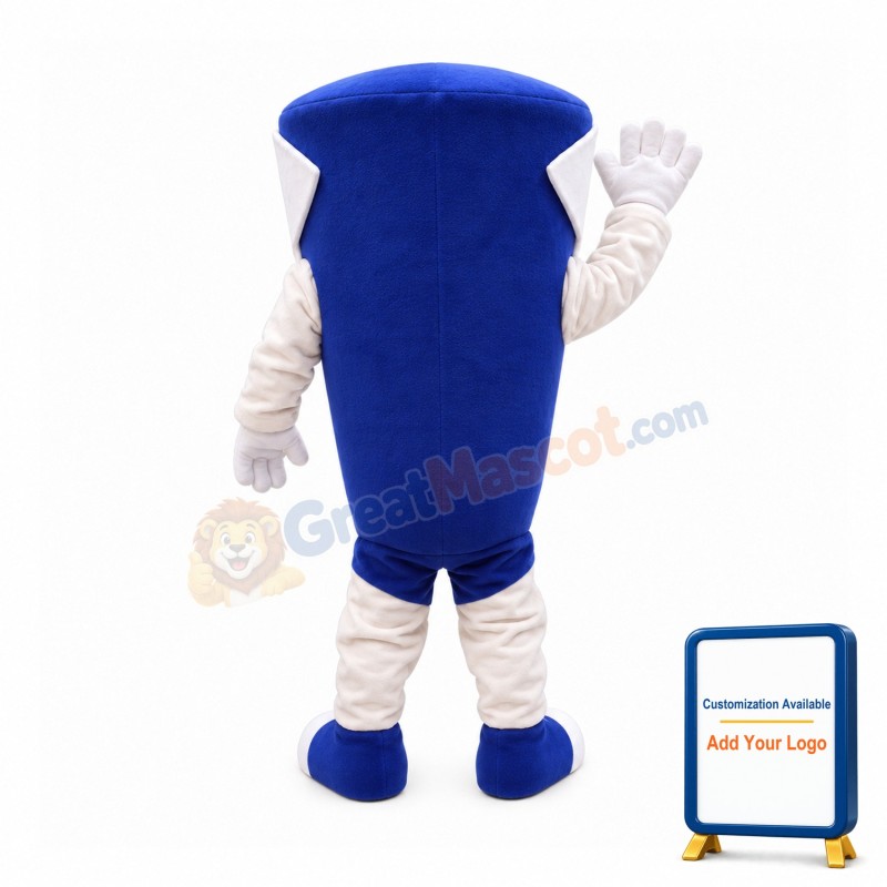 Blue Lightning Hood Mascot Costume