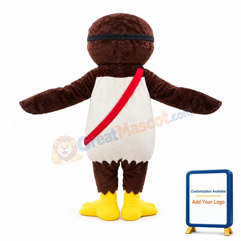 Owl Tied With Red Rope Mascot Costume