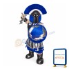 Fully Armed Blue Soldier Mascot Costume