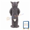 Thrilled Old Grey Wolf Mascot Costume