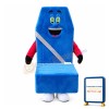 Blue Seat With Seat Belt Mascot Costume