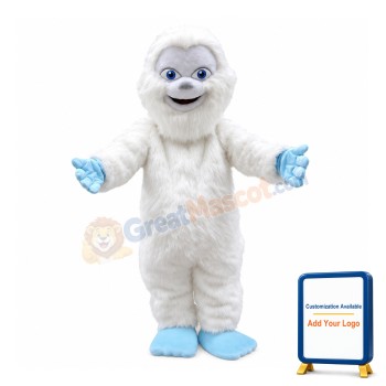 Non-aggressive White Snow Monster Mascot Costume