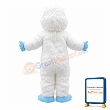 Non-aggressive White Snow Monster Mascot Costume