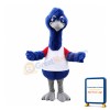 Small Blue Hairy Ostrich Mascot Costume