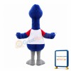 Small Blue Hairy Ostrich Mascot Costume
