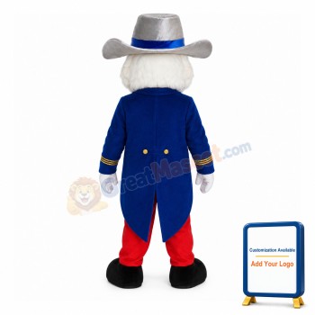 Senior Gentleman With White Beard Mascot Costume