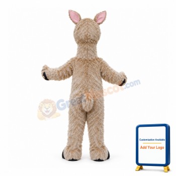 Walking Style Light Brown Alpaca Mascot Costume